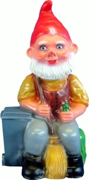 Tuinkabouter straatveger, Tuin en Terras, Tuinbeelden, Nieuw, Verzenden