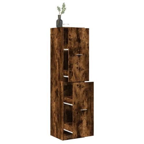 vidaXL Apothekerskast 40x41x174,5 cm bewerkt hout gerookt, Huis en Inrichting, Kasten | Overige, Nieuw, Verzenden