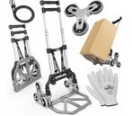 Steekwagen Zilver/Zwart aluminium 80kg voor Trap in hoogt..., Doe-het-zelf en Verbouw, Transportwagens, Verzenden, Nieuw