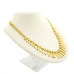 Gouden Cleopatra collier | 45,5 cm (schakelketting), Sieraden, Tassen en Uiterlijk, Kettingen, Ophalen of Verzenden, Gebruikt