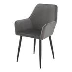 Eetkamerstoel Hollola set van 4 donkergrijs [en.casa], Huis en Inrichting, Stoelen, Verzenden, Nieuw