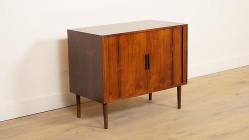Vintage kastje met schuifdeuren | Audiomeubel | Palissander, Huis en Inrichting, Kasten | Wandmeubels, Ophalen of Verzenden