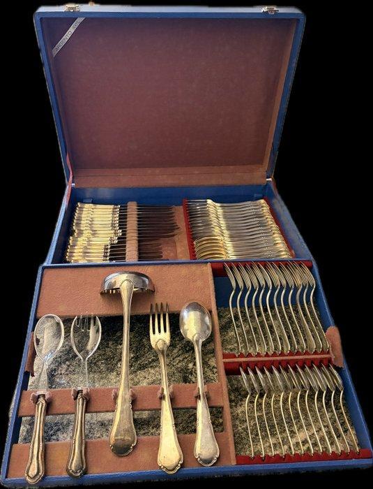 Bestekset voor 12 personen (77) - .800 zilver - 12-delig, Antiek en Kunst, Antiek | Goud en Zilver