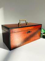 Kist - Mahonie, Ebbenhout - Theekist, Antiek en Kunst