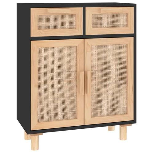 Zwart Rattan Dressoir - - OP=OP! - Perfect voor de Hal, Huis en Inrichting, Kasten | Dressoirs, 50 tot 100 cm, 25 tot 50 cm, Nieuw