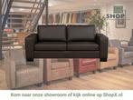 Leren bank Enjoy - 2,5 zits - Hermes Caffe (donkerbruin) -, Nieuw, Ophalen of Verzenden, Rechte bank, Modern