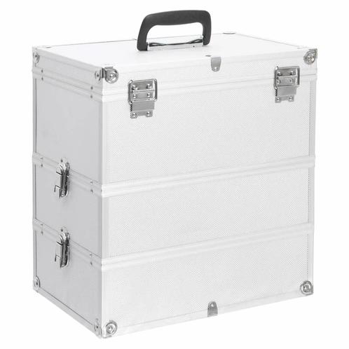 vidaXL Make-up koffer 37x24x40 cm aluminium zilverkleurig, Sieraden, Tassen en Uiterlijk, Toilettassen, Nieuw, Verzenden