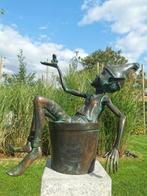 sculptuur, Fontein - pixie - kabouter - 50 cm - Brons