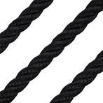 16mm Landvast & Ankerlijn 3-Strengs Polyester Zwart, Watersport en Boten, Bootonderdelen, Ophalen of Verzenden, Nieuw