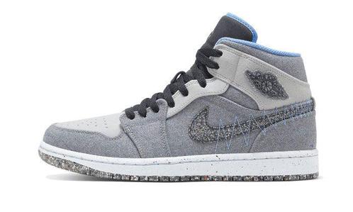 Air Jordan 1 Mid Crater Grey University Blue - maat 47, Kleding | Dames, Schoenen, Sneakers of Gympen, Nieuw, Verzenden