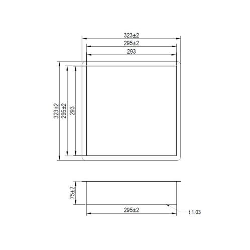 Inbouwnis Brauer Box Met Flens 30x30cm Roestvrijstaal Koper, Doe-het-zelf en Verbouw, Sanitair, Ophalen of Verzenden