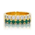 Ring Geel goud Smaragd - Diamant