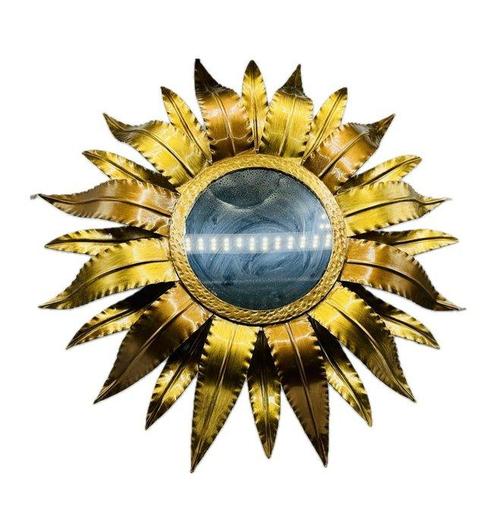 Spiegel - Messing - Zon, Antiek en Kunst, Curiosa en Brocante