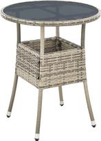 2dekans | Juskys Polyrotan Tuintafel / Bijzettafel /, Ophalen of Verzenden, Zo goed als nieuw