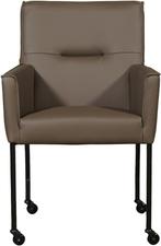 Bruine leren moderne eetkamerstoel - Toledo Leer Moss (bruin, Huis en Inrichting, Stoelen, Overige kleuren, Nieuw, Leer, Ophalen of Verzenden