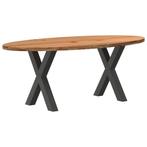 vidaXL Eettafel 200x100x74 cm ovaal massief eikenhout, Huis en Inrichting, Verzenden, Nieuw