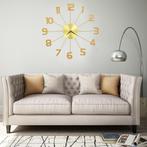 vidaXL Wandklok 50 cm metaal goudkleurig, Huis en Inrichting, Woonaccessoires | Klokken, Verzenden, Nieuw