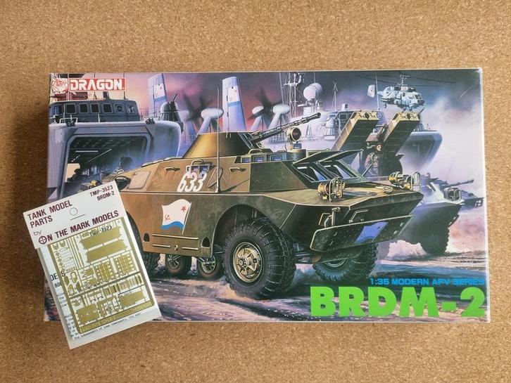 Dragon 3513 BRDM-2 1:35 + On the mark PE set, Hobby en Vrije tijd, Modelbouw | Auto's en Voertuigen, Verzenden
