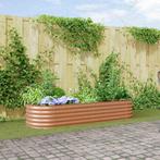 vidaXL Verhoogde plantenbak Bruin 240 x 80 x 44 cm Staal, Verzenden, Nieuw, Metaal