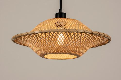 Rietveld Hanglampen - Zwart, Bruin, Naturel - Metaal, Rotan, Huis en Inrichting, Lampen | Hanglampen, Verzenden