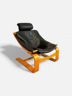 Ake Fribyter - Lounge stoel - Hout, Leder - Nelo Bentwood