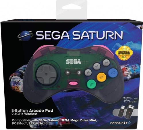 Retro-Bit SEGA Saturn 2.4G Wireless Controller slate grey, Spelcomputers en Games, Games | Pc, Verzenden