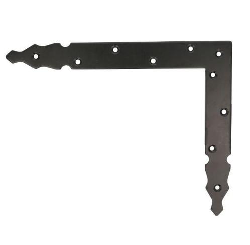 Luikhoek rechts 30 cm rustica staal zwart, Doe-het-zelf en Verbouw, Hang- en Sluitwerk, Verzenden