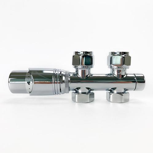 Thermostatische radiator aansluitset chroom midden aansluiti, Doe-het-zelf en Verbouw, Verwarming en Radiatoren, Nieuw, Verzenden