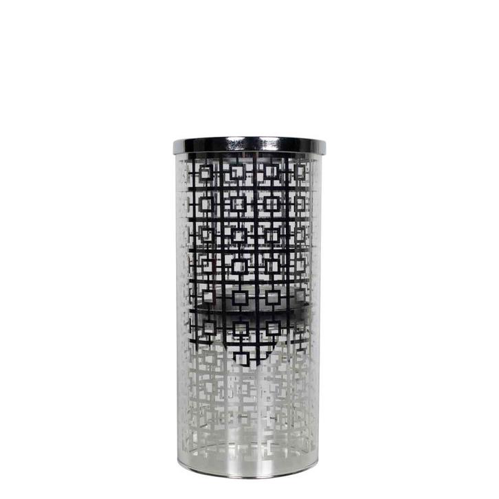 *windlicht cilinder zilver grieks small 20cm*, Huis en Inrichting, Woonaccessoires | Overige, Verzenden
