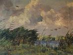 Jo Schrijnder (1894-1968) - Overvliegende eenden over water, Antiek en Kunst