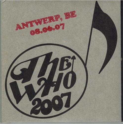 cd - The Who - Antwerp, BE 08.06.07 2-CD, Cd's en Dvd's, Cd's | Rock, Zo goed als nieuw, Verzenden