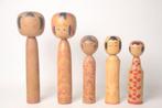 Figuur - Collection of Five Traditional Kokeshi Dolls (5) -