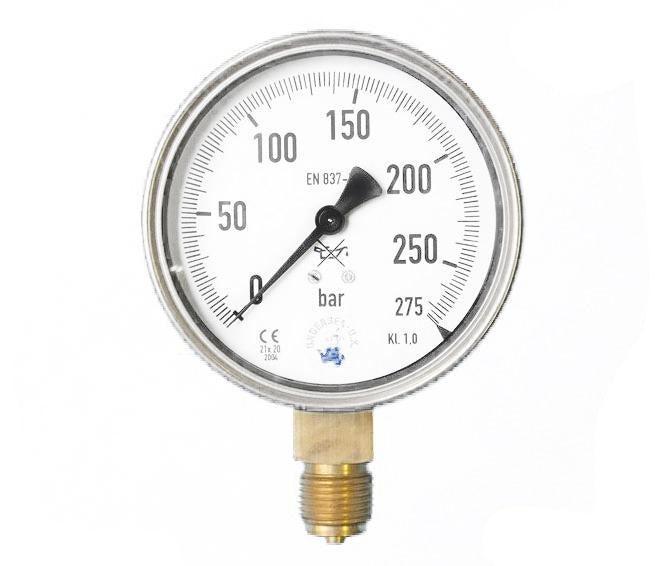 Manometer 0-275 bar 1/2 onder 100 mm, Doe-het-zelf en Verbouw, Gereedschap | Lasapparaten, Verzenden