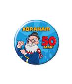 Abraham Button 50 Jaar 5,5cm, Hobby en Vrije tijd, Feestartikelen, Verzenden, Nieuw