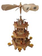 Kerstbeeldje ornament - Draaibare kerstpiramide 3, Antiek en Kunst