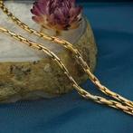 18 Krt. Tricolor gouden cardano schakel ketting | 46 cm, Sieraden, Tassen en Uiterlijk, Kettingen, Ophalen of Verzenden, Gebruikt