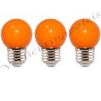 LED kogellamp - 1W E27 Oranje - Dimbaar