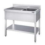 GGM Gastro | Spoeltafel PREMIUM - 1400x700mm - met onderstel, Verzenden