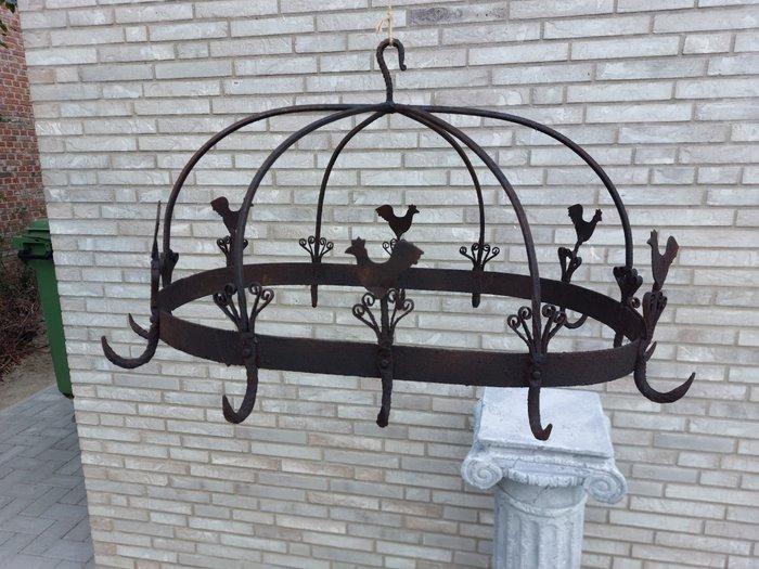 Decoratief ornament - Frankrijk - old French hook with 12, Antiek en Kunst, Antiek | Keukenbenodigdheden