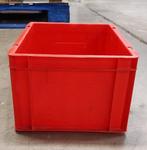 Stapelbak 400x300x210mm euronorm, rood, gesloten handgreep,, Ophalen of Verzenden, Gebruikt