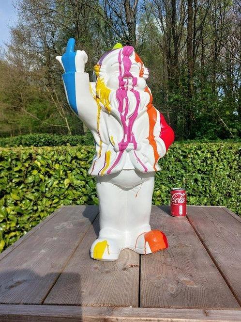 Beeld, large white garden gnome 65 cm high - 65 cm -, Antiek en Kunst, Kunst | Designobjecten