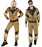 Disco Trainingspak 80s Reflecterend Goud Unisex, Ophalen of Verzenden, Nieuw