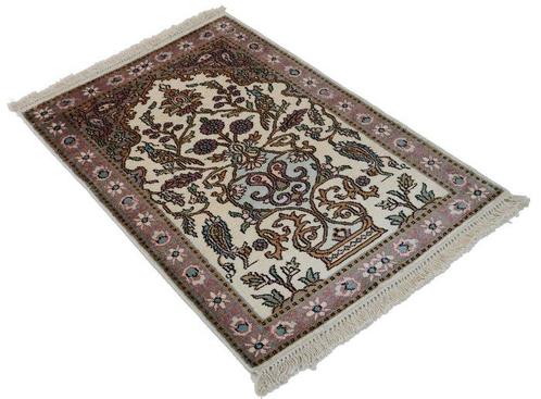 Originele Kasjmierzijde tapijt - Vloerkleed - 93 cm - 67 cm, Huis en Inrichting, Stoffering | Tapijten en Kleden