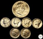 Verenigde Staten. Lot of 7 silver coins 1936-1963 (Zonder