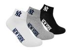 New York Yankees - 3-Pack Quarter Socks - 27 - 30, Nieuw
