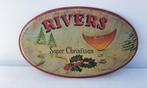 rivers - Bord - Metaal, Antiek en Kunst, Antiek | Wandborden en Tegels