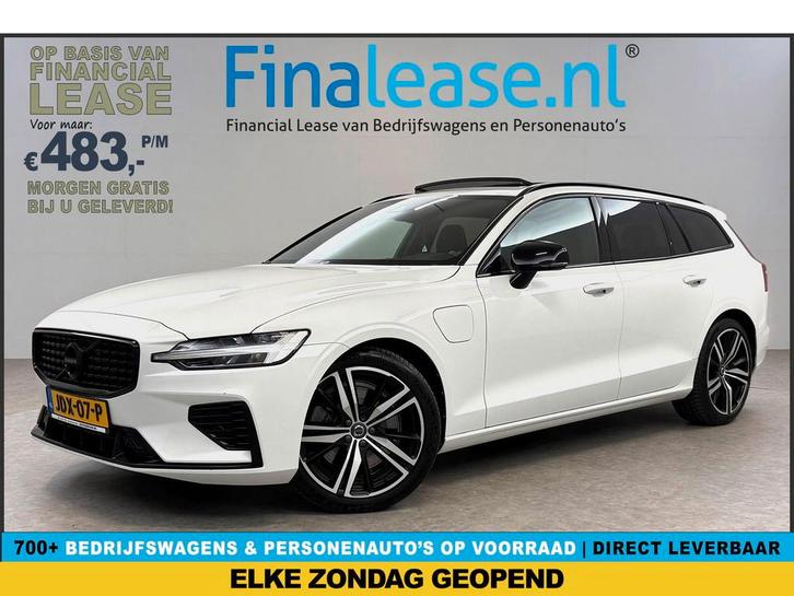 Volvo V60 2.0 T8 Twin Engine AWD R-Design 392PK Pano H&K Cam, Auto's, Volvo, Lease, Automaat, Stationwagon, Hybride Elektrisch/Benzine