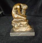 sculptuur, Half naakte vrouw - 1,5 kg - 16 cm - Gepatineerd, Antiek en Kunst