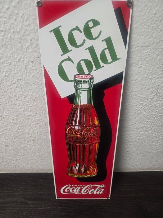 Emaille-Schild Coca-Cola - Emaille bord - Emaille, Metaal, Antiek en Kunst, Antiek | Wandborden en Tegels