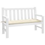 vidaXL Tuinbankkussen 120x50x7 cm oxford stof crèmekleurig, Huis en Inrichting, Woonaccessoires | Kussens, Verzenden, Nieuw